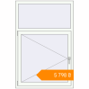 Pricing Tilt-and-Turn 1000x1500 mm KORSA BASE (Euro-Design 60) RAL 9016 Traffic white two-sided. Price: ₴5,797.55