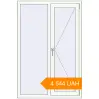 Pricing Tilt-and-Turn 1000x1500 mm KORSA BASE (Euro-Design 60) RAL 9016 Traffic white two-sided. Price: 4 543.9 UAH
