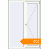 Pricing Tilt-and-Turn 1000x1500 mm KORSA BASE (Euro-Design 60) RAL 9016 Traffic white two-sided. Price: €121.59