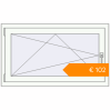 Pricing Tilt-and-Turn 1090x630 mm KORSA BASE (Euro-Design 60) RAL 9016 Traffic white two-sided. Price: €102.01