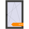 Pricing Tilt-and-Turn 1000x1600 mm KORSA BASE (Euro-Design 60) BASALT_GREY two-sided. Price: $259.02