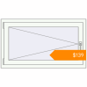 Pricing Tilt-and-Turn 1100x630 mm KORSA BASE (Euro-Design 60) RAL 9016 Traffic white two-sided. Price: $139.02