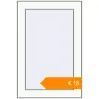 Pricing Tilt-and-Turn 400x600 mm KORSA BASE (Euro-Design 60) RAL 9016 Traffic white two-sided. Price: €18.02
