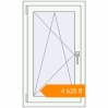Pricing Tilt-and-Turn 590x1000 mm KORSA ENERGY-SAVING (SYNEGO MD) RAL 9016 Traffic white two-sided. Price: ₴4,625.17