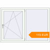 Pricing Tilt-and-Turn 1500x1050 mm KORSA BASE (Euro-Design 60) RAL 9016 Traffic white two-sided. Price: 115.28 EUR