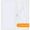 Pricing Tilt-and-Turn 1640x1730 mm KORSA ENERGY-SAVING (SYNEGO MD) RAL 9016 Traffic white two-sided. Price: 11 599.7 UAH