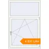 Pricing Tilt-and-Turn 1000x1500 mm KORSA BASE (Euro-Design 60) RAL 9016 Traffic white two-sided. Price: ₴4,830.83