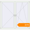 Pricing Tilt-and-Turn 1850x1800 mm KORSA ENERGY-SAVING (SYNEGO MD) RAL 9016 Traffic white two-sided. Price: $497.81