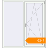 Pricing Tilt-and-Turn 1480x1630 mm KORSA ENERGY-SAVING (SYNEGO MD) RAL 9016 Traffic white two-sided. Price: €249.12