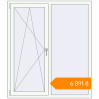 Pricing Tilt-and-Turn 1320x1530 mm KORSA BASE (Euro-Design 60) RAL 9016 Traffic white two-sided. Price: ₴6,891.46
