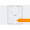 Pricing Tilt-and-Turn 2300x1540 mm KORSA BASE (Euro-Design 60) RAL 9016 Traffic white two-sided. Price: ₴13,473.46