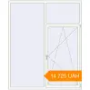 Pricing Tilt-and-Turn 1840x2225 mm KORSA STANDARD (Euro 70) RAL 9016 Traffic white two-sided. Price: ₴14,724.95