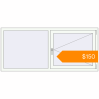 Pricing Tilt-and-Turn 1800x800 mm KORSA BRILLANT RAL 9016 Traffic white two-sided. Price: $150.04