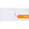 Pricing Tilt-and-Turn 1800x800 mm KORSA BRILLANT RAL 9016 Traffic white two-sided. Price: $200.43