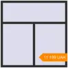 Pricing Tilt-and-Turn 1500x1500 mm KORSA BRILLANT ANTHRACITE_GREY_GLATT two-sided. Price: ₴11,198.87