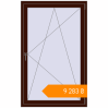 Pricing Tilt-and-Turn 1000x1600 mm KORSA BASE (Euro-Design 60) BLACK_CHERRY two-sided. Price: ₴9,282.57