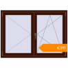 Pricing Tilt-and-Turn 1400x1000 mm KORSA ENERGY-SAVING (SYNEGO MD) BLACK_CHERRY two-sided. Price: €391.20