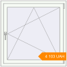 Pricing Tilt-and-Turn 1000x1000 mm KORSA STANDARD (Euro 70) RAL 9016 Traffic white two-sided. Price: ₴4,102.95