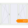 Pricing Tilt-and-Turn 1960x1570 mm KORSA ENERGY-SAVING (SYNEGO MD) RAL 9016 Traffic white two-sided. Price: €407.17