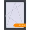 Pricing Tilt-and-Turn 1100x1500 mm KORSA RENOVATION (SYNEGO MD) ANTHRACITE_GREY_STRUKTURAL two-sided. Price: ₴8,490.03
