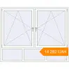 Pricing Tilt-and-Turn 1980x1600 mm KORSA BRILLANT RAL 9016 Traffic white two-sided. Price: ₴14,282.23