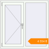 Pricing Tilt-and-Turn 1080x1080 mm KORSA STANDARD (Euro 70) RAL 9016 Traffic white two-sided. Price: ₴4,554.01