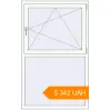 Pricing Tilt-and-Turn 1000x1600 mm KORSA STANDARD (Euro 70) RAL 9016 Traffic white two-sided. Price: ₴5,341.74