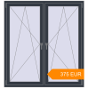 Pricing Tilt-and-Turn 1450x1570 mm KORSA STANDARD (Euro 70) ANTHRACITE_GREY_STRUKTURAL two-sided. Price: 375.06 EUR