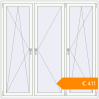 Pricing Tilt-and-Turn 1800x1800 mm KORSA BASE (Euro-Design 60) RAL 9016 Traffic white two-sided. Price: €410.83
