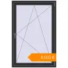 Pricing Tilt-and-Turn 1000x1500 mm KORSA BASE (Euro-Design 60) ANTHRACITE_GREY_GLATT two-sided. Price: ₴8,033.02