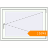 Pricing Tilt-and-Turn 1028x724 mm KORSA ENERGY-SAVING (SYNEGO MD) RAL 9016 Traffic white two-sided. Price: ₴5,599.29