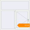 Pricing Tilt-and-Turn 1500x1500 mm KORSA STANDARD (Euro 70) RAL 9016 Traffic white two-sided. Price: €171.57