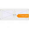 Pricing Tilt-and-Turn 1841x724 mm KORSA ENERGY-SAVING (SYNEGO MD) RAL 9016 Traffic white two-sided. Price: 7 739 UAH
