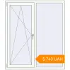 Pricing Tilt-and-Turn 1320x1530 mm KORSA BASE (Euro-Design 60) RAL 9016 Traffic white two-sided. Price: ₴5,742.88