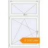 Pricing Tilt-and-Turn 1000x1500 mm KORSA STANDARD (Euro 70) RAL 9016 Traffic white two-sided. Price: 6 315.79 UAH