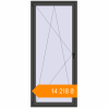 Pricing Tilt-and-Turn 1000x2300 mm KORSA STANDARD (Euro 70) BASALT_GREY two-sided. Price: ₴14,217.51