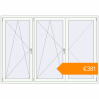 Pricing Tilt-and-Turn 2160x1500 mm KORSA STANDARD (Euro 70) RAL 9016 Traffic white two-sided. Price: €381.00