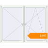 Pricing Tilt-and-Turn 2000x1600 mm KORSA BRILLANT RAL 9016 Traffic white two-sided. Price: $496.74