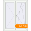 Pricing Tilt-and-Turn 1150x1450 mm KORSA ENERGY-SAVING (SYNEGO MD) RAL 9016 Traffic white two-sided. Price: €242.95