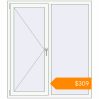 Pricing Tilt-and-Turn 1300x1500 mm KORSA ENERGY-SAVING (SYNEGO MD) RAL 9016 Traffic white two-sided. Price: $308.75
