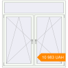 Pricing Tilt-and-Turn 1650x1745 mm KORSA BRILLANT RAL 9016 Traffic white two-sided. Price: 10 982.89 UAH