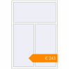 Pricing Tilt-and-Turn 1377x2032 mm KORSA ENERGY-SAVING (SYNEGO MD) RAL 9016 Traffic white two-sided. Price: €243.06