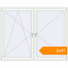 Pricing Tilt-and-Turn 2000x1600 mm KORSA BRILLANT RAL 9016 Traffic white two-sided. Price: $496.74