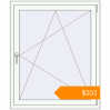 Pricing Tilt-and-Turn 1000x1200 mm KORSA ENERGY-SAVING (SYNEGO MD) RAL 9016 Traffic white two-sided. Price: $202.21