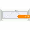 Pricing Tilt-and-Turn 1260x510 mm KORSA BASE (Euro-Design 60) RAL 9016 Traffic white two-sided. Price: $119.37