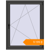 Pricing Tilt-and-Turn 1000x1300 mm KORSA STANDARD (Euro 70) BASALT_GREY two-sided. Price: ₴9,199.12