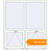Pricing Tilt-and-Turn 1300x1480 mm KORSA BASE (Euro-Design 60) RAL 9016 Traffic white two-sided. Price: €184.01