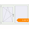Pricing Tilt-and-Turn 1240x870 mm KORSA STANDARD (Euro 70) RAL 9016 Traffic white two-sided. Price: ₴5,086.86