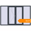 Pricing Tilt-and-Turn 2000x1295 mm KORSA BRILLANT ANTHRACITE_GREY_STRUKTURAL two-sided. Price: $668.72