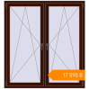 Pricing Tilt-and-Turn 1450x1570 mm KORSA STANDARD (Euro 70) BLACK_CHERRY two-sided. Price: ₴17,594.96